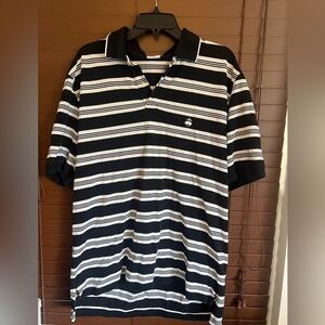 Black and white polo shirt